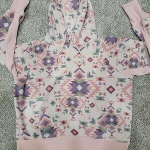 Colosseum Outdoors Women’s M Pink Purple Southwest Tribal Pattern Hoodie